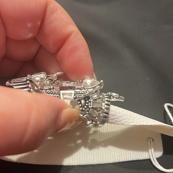 NWT Free People Silver Statement Ring (Set of 4) - Picture 3 of 4